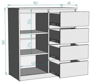 Комод Мальта K115 в Ревде - revda.ok-mebel.com | фото 2