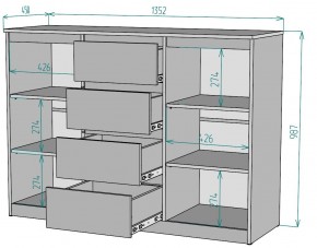 Комод Мальта K118 в Ревде - revda.ok-mebel.com | фото 2