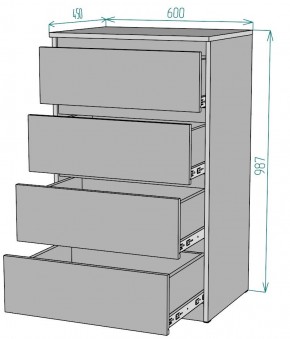 Комод Мальта K131 в Ревде - revda.ok-mebel.com | фото 2