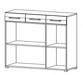 Комод НЕНСИ (Крафт золотой/Белый глянец) в Ревде - revda.ok-mebel.com | фото 2