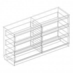 Комод с 6 ящиками 1200 "Бьянко" (Белый лофт) в Ревде - revda.ok-mebel.com | фото 3