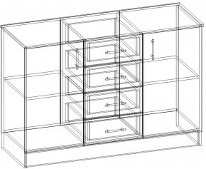 СОФИЯ Комод К1000 2Д (венге/дуб белфорт) в Ревде - revda.ok-mebel.com | фото 3