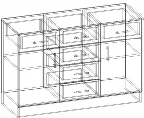 СОФИЯ Комод К1200 2Д (венге/дуб белфорт) в Ревде - revda.ok-mebel.com | фото 3