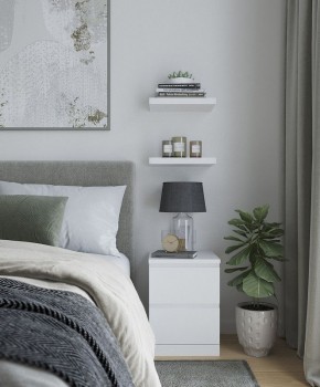 Комод Варма 2 с двумя выдвижными ящиками, цвет белый в Ревде - revda.ok-mebel.com | фото 4