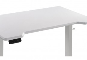 Компьютерный стол Маркос с механизмом подъема 120х75х75 белый / шагрень белая в Ревде - revda.ok-mebel.com | фото 6
