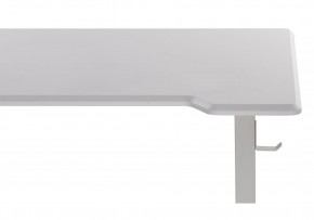 Компьютерный стол Маркос с механизмом подъема 120х75х75 белый / шагрень белая в Ревде - revda.ok-mebel.com | фото 8