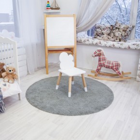 Комплект детский стол КРУГЛЫЙ и два стула ОБЛАЧКО ROLTI Baby (белая столешница/белое сиденье/береза ножки) в Ревде - revda.ok-mebel.com | фото 2
