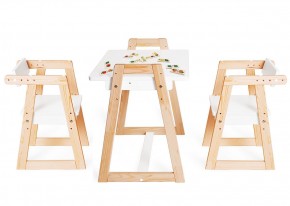 Комплект детской мебели стол и  два стула Я САМ "Лофт-Дуо" (Белый) в Ревде - revda.ok-mebel.com | фото