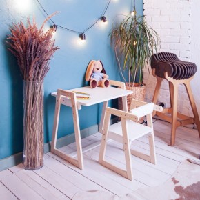 Комплект детской мебели стол и  два стула Я САМ "Лофт-Дуо" (Белый) в Ревде - revda.ok-mebel.com | фото 10