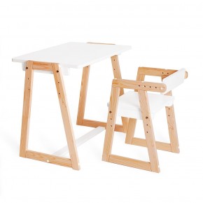 Комплект детской мебели стол и  два стула Я САМ "Лофт-Дуо" (Белый) в Ревде - revda.ok-mebel.com | фото 6