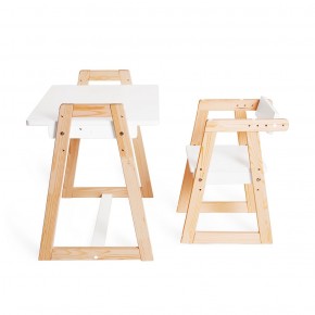 Комплект детской мебели стол и  два стула Я САМ "Лофт-Дуо" (Белый) в Ревде - revda.ok-mebel.com | фото 8