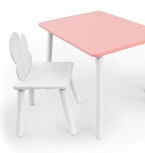 Комплект детской мебели стол и стул Облачко (Розывый/Белый/Белый) в Ревде - revda.ok-mebel.com | фото