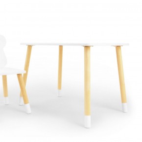 Комплект детской мебели стол и стул Звездочка (Белый/Белый/Береза) в Ревде - revda.ok-mebel.com | фото
