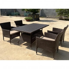 Комплект мебели из иск. ротанга AM-196B/T196 Brown 4Pcs (4+1) в Ревде - revda.ok-mebel.com | фото 3
