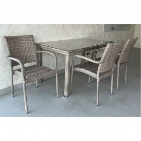 Комплект плетеной мебели T256C/Y376C-W85 Latte (4+1) + подушки на стульях в Ревде - revda.ok-mebel.com | фото 2
