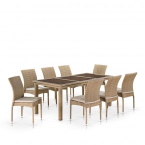 Комплект плетеной мебели T365/Y380B-W65 Light Brown (8+1) в Ревде - revda.ok-mebel.com | фото