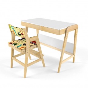 Комплект растущий стол и стул с чехлом 38 попугаев «Вуди» (Белый, Без покрытия, Монстры) в Ревде - revda.ok-mebel.com | фото