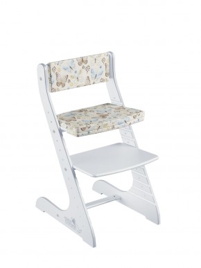 Комплект растущий стул и подушки Конёк Горбунёк Стандарт (Белый, Бабочки) в Ревде - revda.ok-mebel.com | фото