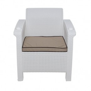 Комплект уличной мебели Yalta Premium Terrace Set (Ялта) белый (+подушки под спину) в Ревде - revda.ok-mebel.com | фото 6