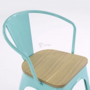 Кресло Barneo N-245 Tolix style Wood  (RAL6027 бирюзовый) в Ревде - revda.ok-mebel.com | фото 3
