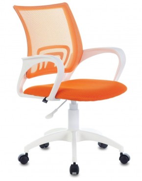Кресло BRABIX "Fly MG-396W", пластик белый, сетка, оранжевое, 532401, MG-396W_532401 в Ревде - revda.ok-mebel.com | фото 1