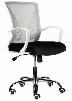 Кресло BRABIX "Wings MG-306" (пластик белый, хром, сетка, серое/черное) 532010 в Ревде - revda.ok-mebel.com | фото