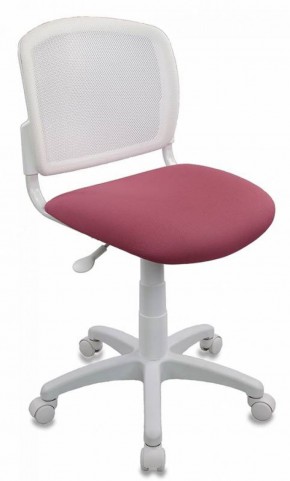 Кресло детское Бюрократ CH-W296NX/26-31 белый TW-15 розовый 26-31 в Ревде - revda.ok-mebel.com | фото 1