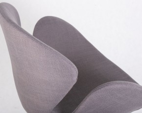 Кресло дизайнерское DOBRIN SWAN, серая ткань IF11, золотое основание в Ревде - revda.ok-mebel.com | фото 6