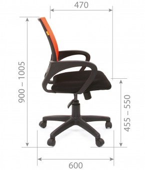 Кресло для оператора CHAIRMAN 696 black (ткань TW-11/сетка TW-01) в Ревде - revda.ok-mebel.com | фото 5
