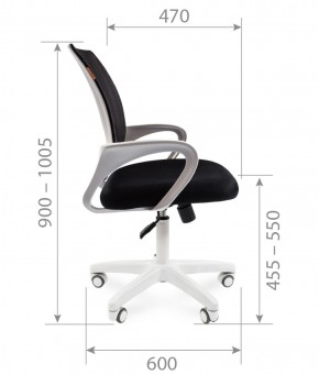 Кресло для оператора CHAIRMAN 696 white (ткань TW-19/сетка TW-69) в Ревде - revda.ok-mebel.com | фото 4