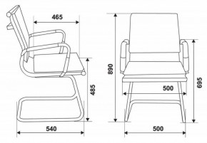 Кресло для посетителя Бюрократ CH-993-Low-V/Black на черный в Ревде - revda.ok-mebel.com | фото 3