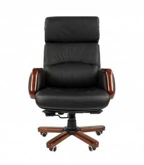 Кресло для руководителя CHAIRMAN 417 (Натуральная кожа) Черное в Ревде - revda.ok-mebel.com | фото 2