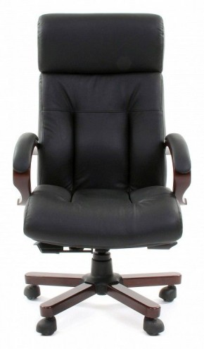 Кресло для руководителя Chairman 421 черный/орех темный, черный в Ревде - revda.ok-mebel.com | фото 2