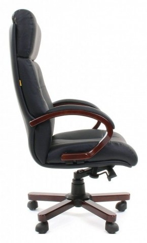 Кресло для руководителя Chairman 421 черный/орех темный, черный в Ревде - revda.ok-mebel.com | фото 3