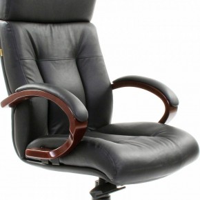 Кресло для руководителя Chairman 421 черный/орех темный, черный в Ревде - revda.ok-mebel.com | фото 6
