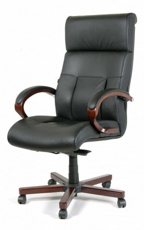 Кресло для руководителя Chairman 421 черный/орех темный, черный в Ревде - revda.ok-mebel.com | фото 7