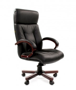 Кресло для руководителя CHAIRMAN  421 (Натуральная кожа) Черное в Ревде - revda.ok-mebel.com | фото 1