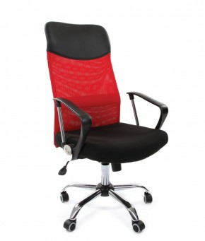 Кресло для руководителя CHAIRMAN 610 N (15-21 черный/сетка красный) в Ревде - revda.ok-mebel.com | фото