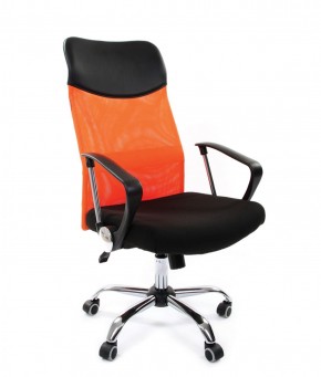 Кресло для руководителя CHAIRMAN 610 N (15-21 черный/сетка оранжевый) в Ревде - revda.ok-mebel.com | фото