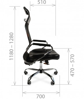 Кресло для руководителя CHAIRMAN 700 (Сетка) Черное в Ревде - revda.ok-mebel.com | фото 5