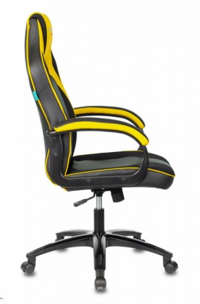 Кресло игровое Бюрократ VIKING 2 AERO YELLOW черный/желтый в Ревде - revda.ok-mebel.com | фото 3