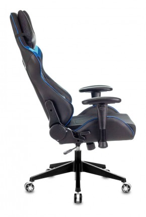 Кресло игровое Бюрократ VIKING 4 AERO BLUE черный/синий в Ревде - revda.ok-mebel.com | фото 2