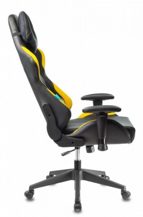 Кресло игровое Бюрократ VIKING 5 AERO YELLOW черный/желтый в Ревде - revda.ok-mebel.com | фото 2