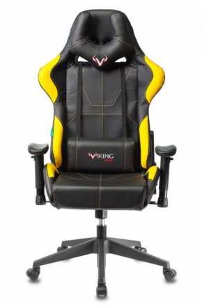 Кресло игровое Бюрократ VIKING 5 AERO YELLOW черный/желтый в Ревде - revda.ok-mebel.com | фото 3