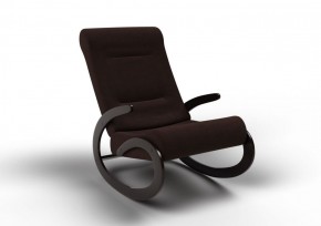 Кресло-качалка Мальта 10-Т-Ш (ткань/венге) ШОКОЛАД в Ревде - revda.ok-mebel.com | фото 1