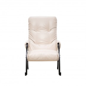 Кресло-качалка Модель 67 Венге текстура, к/з Varana cappuccino в Ревде - revda.ok-mebel.com | фото 2