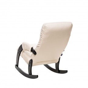 Кресло-качалка Модель 67 Венге текстура, к/з Varana cappuccino в Ревде - revda.ok-mebel.com | фото 4