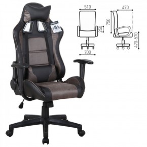 Кресло компьютерное BRABIX "GT Racer GM-100" (черное/коричневое) 531819 в Ревде - revda.ok-mebel.com | фото 2