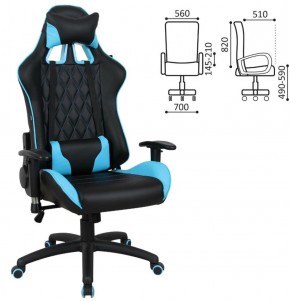 Кресло компьютерное BRABIX "GT Master GM-110" (черное/голубое) 531928 в Ревде - revda.ok-mebel.com | фото 2