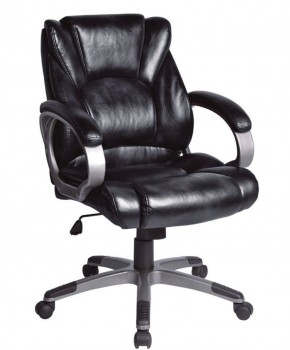 Кресло офисное BRABIX "Eldorado EX-504", экокожа, черное, 530874 в Ревде - revda.ok-mebel.com | фото 1